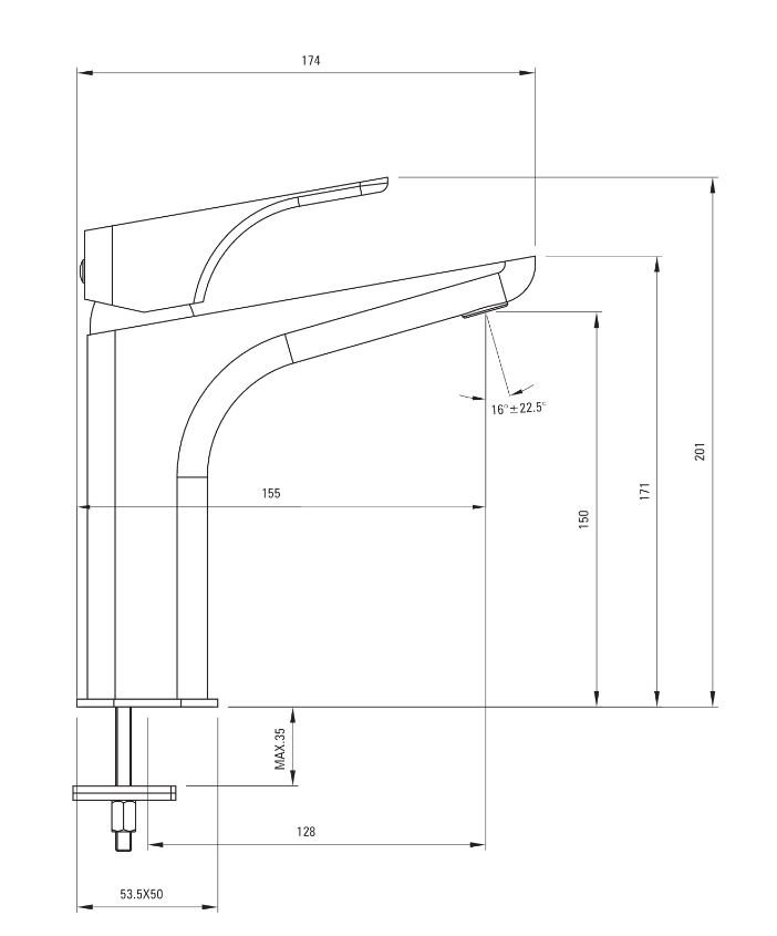 Батерия за мивка Hiacynt Chrome (1)