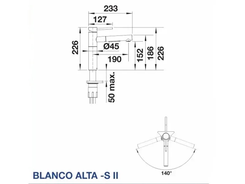 Стилен кухненски смесител ALTA - S II инокс PVD (1)