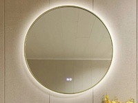 Елегантно LED огледало за баня D800 1855/80 Brush Light Gold